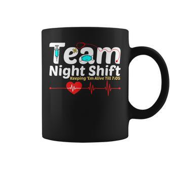 Night Shift Nurse Life Rn Lpn Cna Healthcare Heartbeat Love Coffee Mug | Mazezy