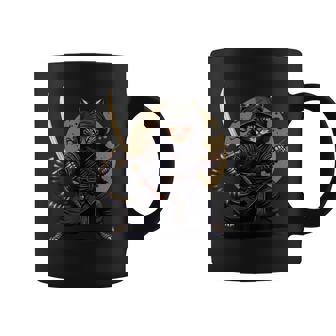 Ninja Cat Japanese Samurai Cat Cool Anime Kawaii Catzilla Coffee Mug - Seseable