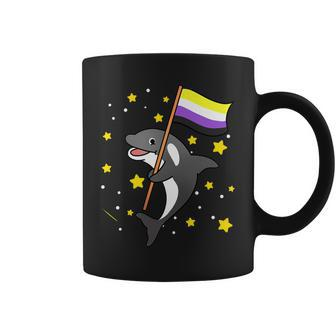 Nonbinary Pride Orca Nonbinary Coffee Mug | Mazezy