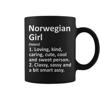 Norwegian Girl Norway Gift Funny Country Home Roots Descent Coffee Mug - Seseable