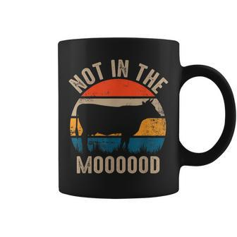 Not In The Mood Cow I Like Cows And Maybe 3 People Coffee Mug - Seseable