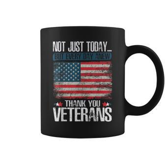 Not Just Today Thank You Veterans Coffee Mug - Seseable