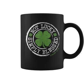 Not Lucky Simply Blessed Christian St Patricks Day Faith Coffee Mug | Mazezy