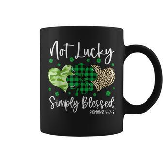Not Lucky Simply Blessed Christian St Patricks Day Irish Coffee Mug - Thegiftio UK