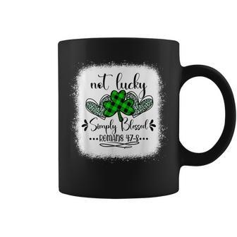 Not Lucky Simply Blessed St Patricks Faith Christian Coffee Mug | Mazezy