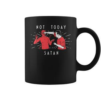 Not Today Satan Tshirt - Christian Shirt Men Women Kids Coffee Mug | Mazezy