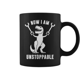 Now I Am Unstoppable Funny T Rex V2 Coffee Mug - Seseable