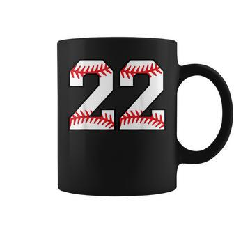 Number 22 Twenty Two Baseball Lucky Favorite Jersey Number Coffee Mug - Seseable
