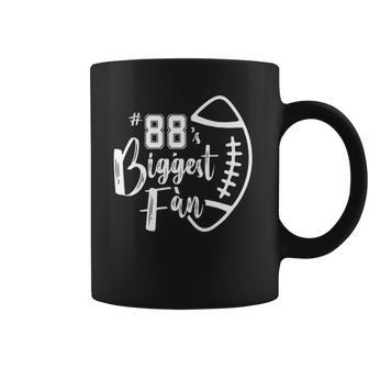 Number 88S Biggest Fan Football Player Mom Dad Family Coffee Mug - Thegiftio UK