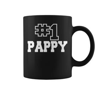 Number One Pappy No 1 Dad Best Grandpa Fathers Day Mens Coffee Mug - Thegiftio UK