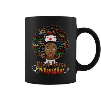 Nurse Black Woman Magic Afro Melanin Queen Black History V2 Coffee Mug - Seseable