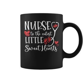 Nurse To The Cutest Little Sweethearts Silhouette Valentine Coffee Mug - Seseable