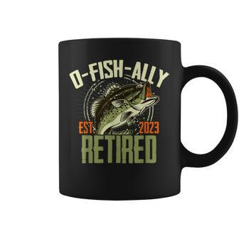 O-Fish-Ally Retired Since 2023 Retirement Fishing For Men Coffee Mug | Mazezy