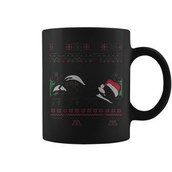 Ocean Santa Marine Orca Whale Ugly Christmas Coffee Mug - Seseable