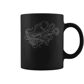 Octopus Playing Acoustic Guitar Cool Musician Guitarist Coffee Mug - Seseable