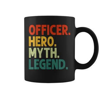 Officer Hero Myth Legend Retro Vintage Polizistin Tassen - Seseable