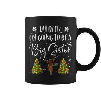 Oh Deer Im Going To Be A Big Sister Christmas Coffee Mug | Mazezy