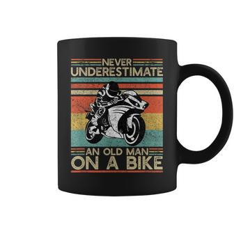 Old Man On A Bike | Motocycle Dad | Superbike Street Bike Coffee Mug | Mazezy