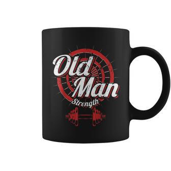 Old Man Strength Fitness Workout Gym Lover Body Building Coffee Mug | Mazezy