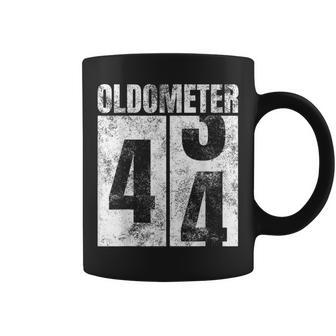 Oldometer 43-44 Yrs Old Man Woman Bday Graphic 44Th Birthday Coffee Mug - Seseable