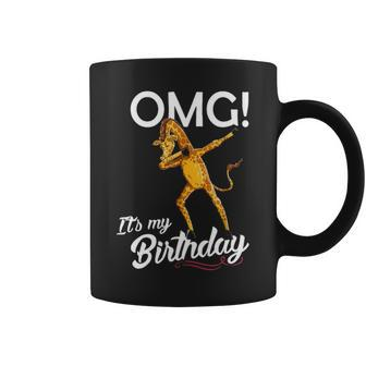 Omg Its My Birthday Dabbing Giraffe Dab Dance Coffee Mug - Seseable