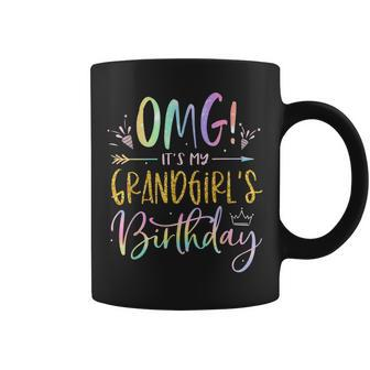 Omg Its My Grandgirls Birthday Tie Dye Grandma Grandpa Coffee Mug | Mazezy