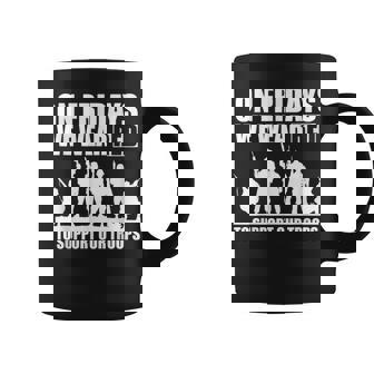 On Fridays We Wear Red To Support Our Troops Military Coffee Mug | Mazezy