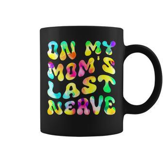 On My Moms Last Nerve Retro Groovy Watercolor For Boy Girl Coffee Mug | Mazezy