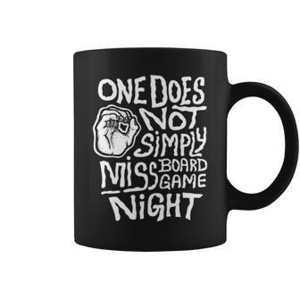 One Does Not Simply Miss Board Game Night Dark Coffee Mug | Mazezy