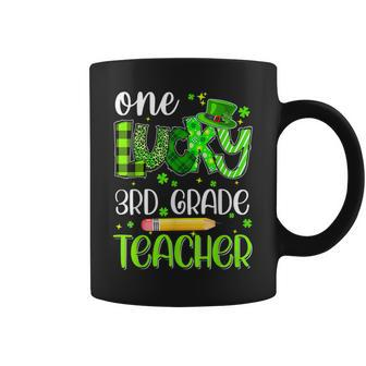 One Lucky 3Rd Grade Teacher Pencil Shamrock St Patricks Day Coffee Mug - Seseable