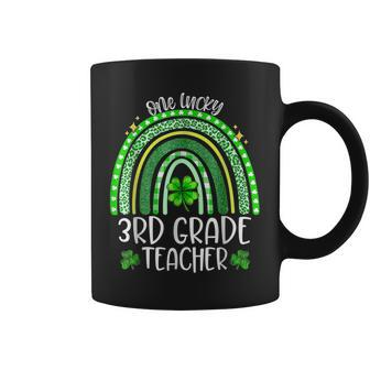One Lucky 3Rd Grade Teacher Shamrock St Patricks Day Coffee Mug - Seseable