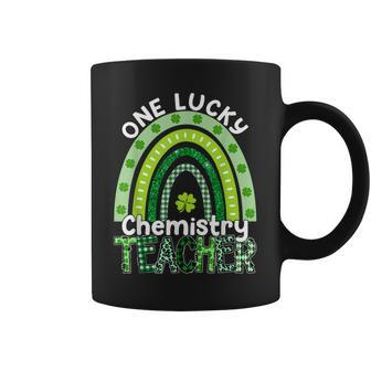 One Lucky Chemistry Teacher St Patricks Day Teacher Rainbow V2 Coffee Mug - Seseable