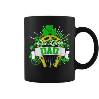 One Lucky Dad Happy St Patricks Day Shamrock Gifts Family Coffee Mug - Seseable