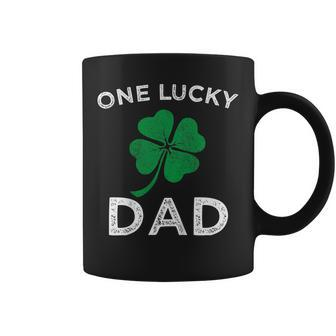 One Lucky Dad - St Patricks Day Retro Father Gift Coffee Mug | Mazezy