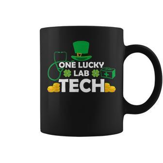 One Lucky Laboratory Lab Tech St Patricks Day Leprechaun Coffee Mug - Seseable