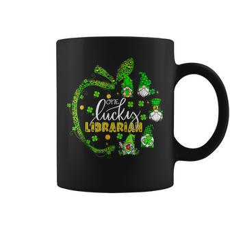 One Lucky Librarian Gnomes St Patricks Day Coffee Mug - Thegiftio UK
