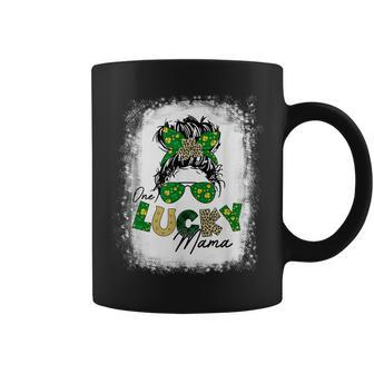 One Lucky Mama Funny Father Irish Clovers St Patricks Day Coffee Mug | Seseable CA