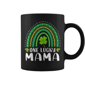 One Lucky Mama Rainbow Saint Patricks Day Lucky Mom Mother Coffee Mug - Seseable