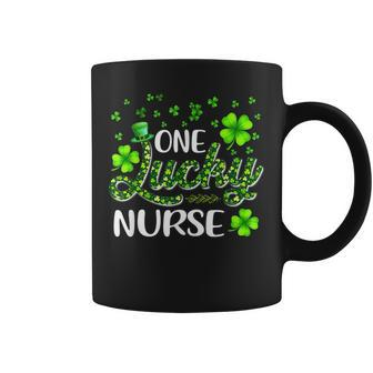 One Lucky Nurse Cute Gnome Shamrock St Patricks Day V2 Coffee Mug - Seseable