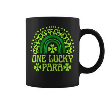 One Lucky Para Family St Patricks Day Rainbow Leopard Coffee Mug - Seseable