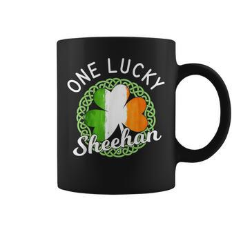 One Lucky Sheehan Irish Family Name Coffee Mug - Seseable
