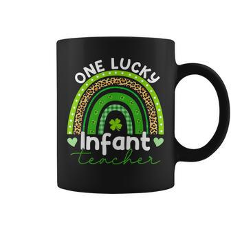 One Lucky Teacher Infant Teacher Rainbow St Patricks Day Coffee Mug - Seseable