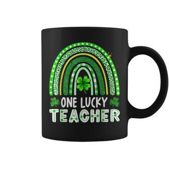 One Lucky Teacher Rainbow Happy St Patricks Day Coffee Mug - Seseable