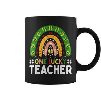 One Lucky Teacher Rainbow St Patrick’S Day Appreciation 2023 Coffee Mug - Seseable