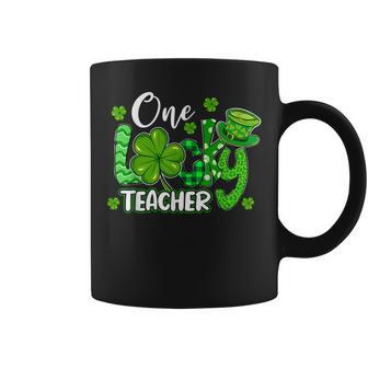 One Lucky Teacher St Patricks Day Shamrock Teacher Gifts Coffee Mug | Seseable CA