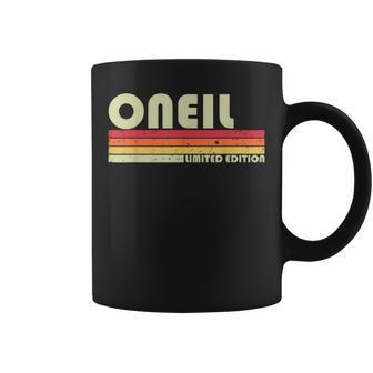 Oneil Surname Funny Retro Vintage 80S 90S Birthday Reunion Coffee Mug | Mazezy