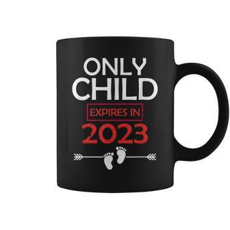 Only Child Expires 2023 Big Sister Big Brother Announcement Coffee Mug | Mazezy