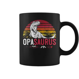 Opa Saurus Fathers Day T Rex Opasaurus Dinosaur Grandpa Gift For Mens Coffee Mug | Mazezy