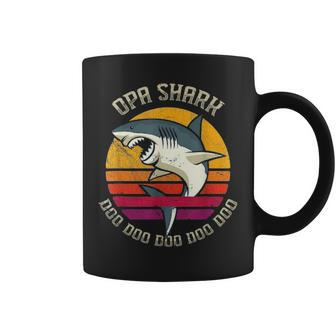 Opa Shark Fathers Day Gift From Family Coffee Mug - Seseable