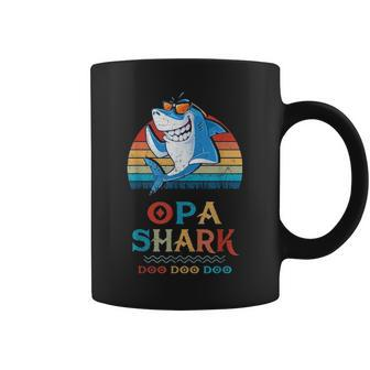 Opa Shark Fathers Day Gift From Family V2 Coffee Mug - Seseable